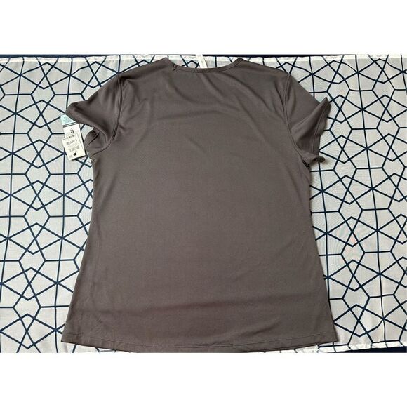 Ideology Women’s Deep Charcoal Perforated Crewneck T-Shirt Size Large - Picture 6 of 14